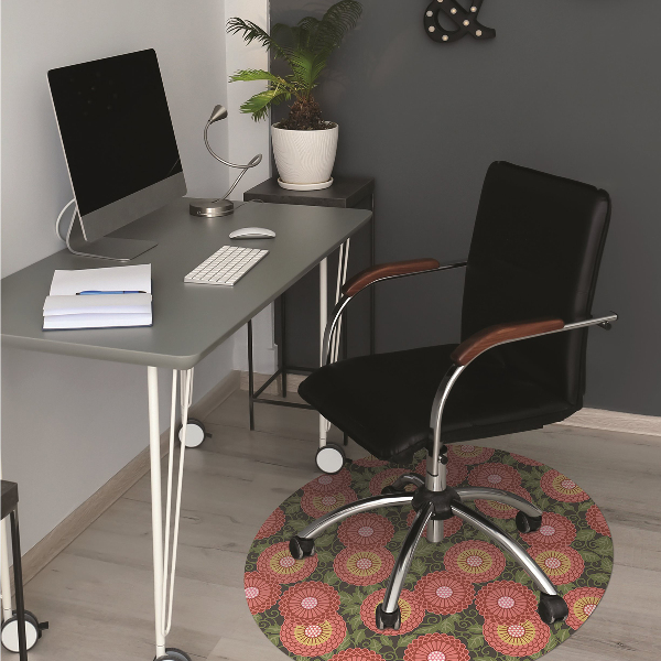 Tapis protection sol Fleurs géométriques