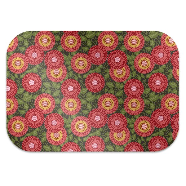 Tapis protection sol Fleurs géométriques