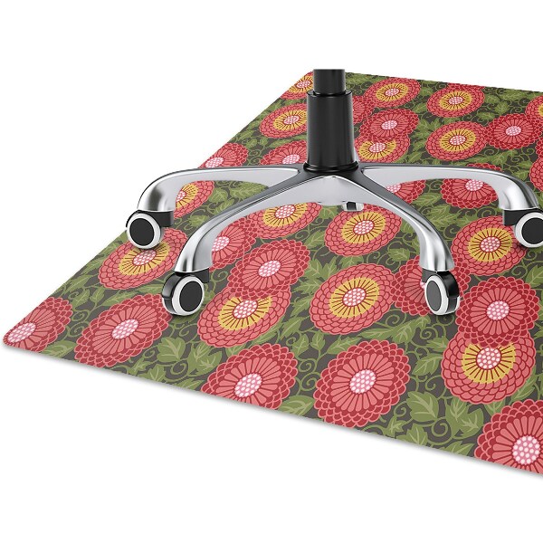 Tapis protection sol Fleurs géométriques