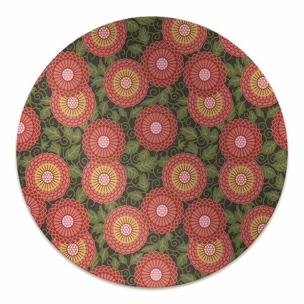 Tapis protection sol Fleurs géométriques