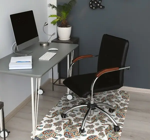 Tapis de chaise de bureau l'éléphant