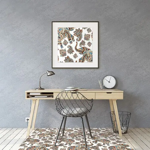 Tapis de chaise de bureau l'éléphant