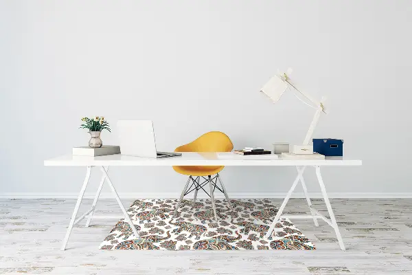 Tapis de chaise de bureau l'éléphant