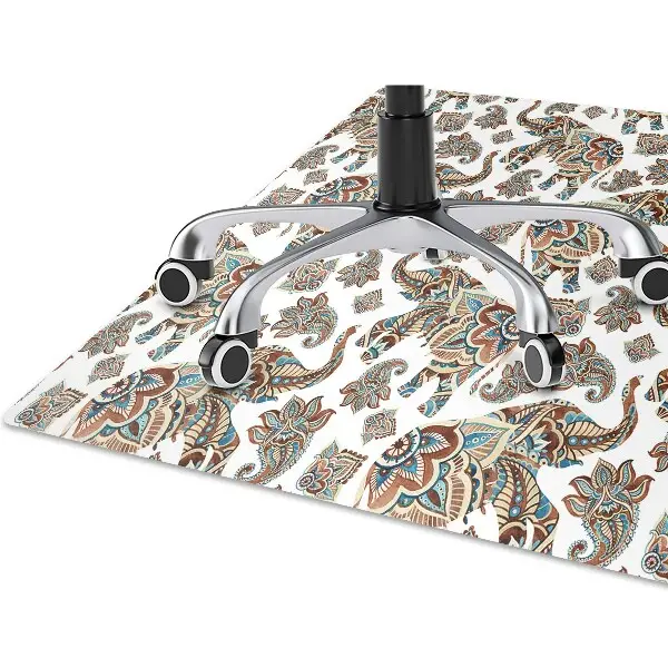 Tapis de chaise de bureau l'éléphant