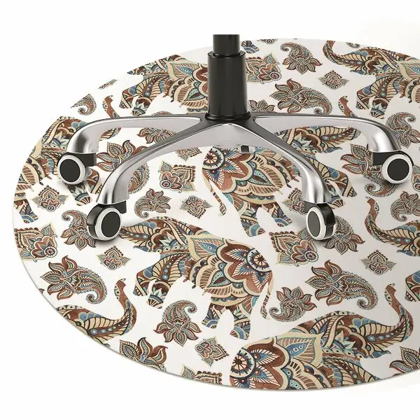 Tapis de chaise de bureau l'éléphant
