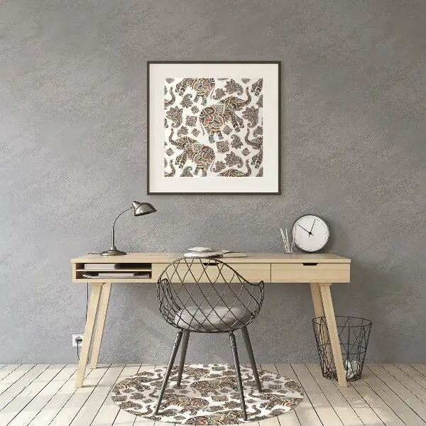 Tapis de chaise de bureau l'éléphant