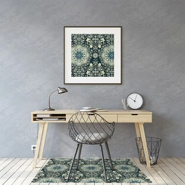 Tapis de chaise de bureau Damassé