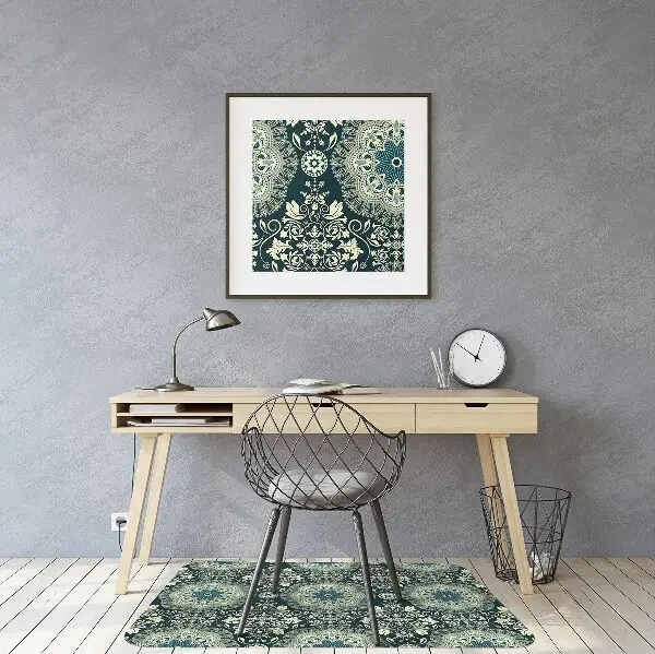 Tapis de chaise de bureau Damassé