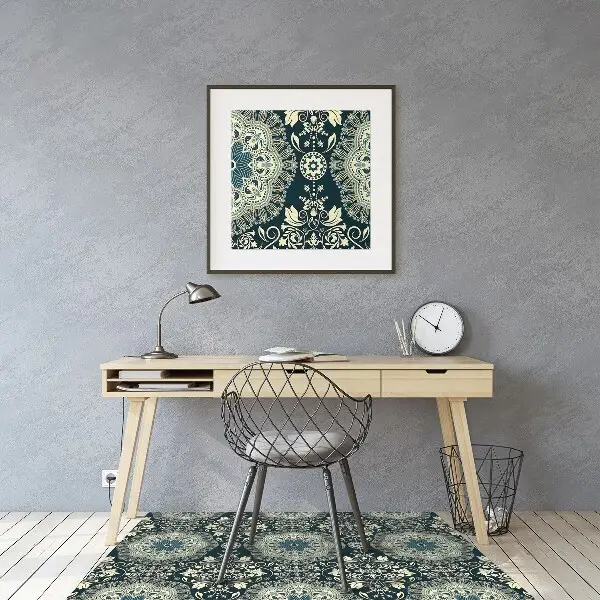 Tapis de chaise de bureau Damassé