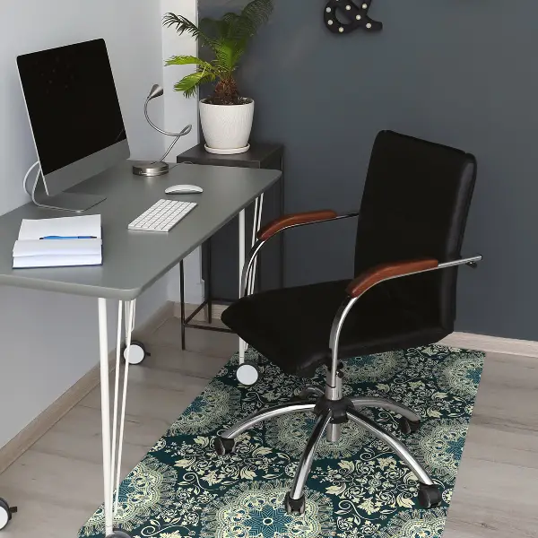 Tapis de chaise de bureau Damassé