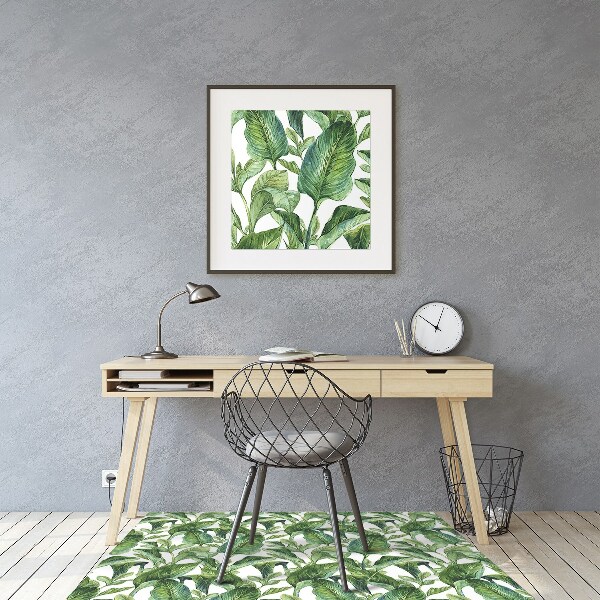 Tapis fauteuil bureau do biura Feuilles tropicales