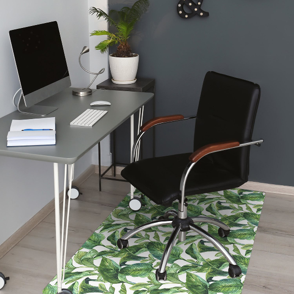 Tapis fauteuil bureau do biura Feuilles tropicales