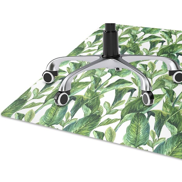 Tapis fauteuil bureau do biura Feuilles tropicales