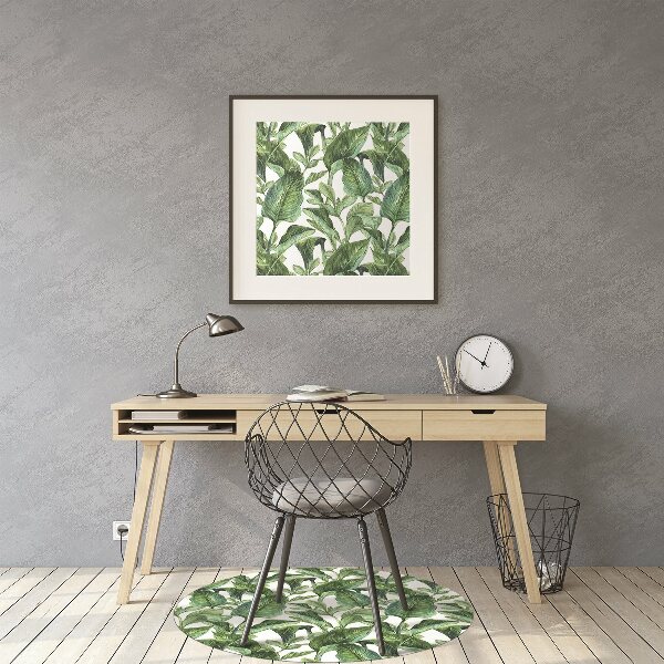 Tapis fauteuil bureau do biura Feuilles tropicales