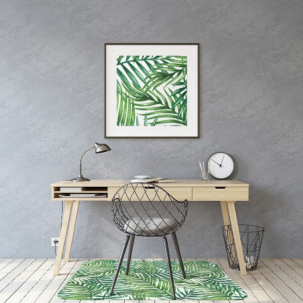 Tapis fauteuil bureau do biura Feuilles exotiques