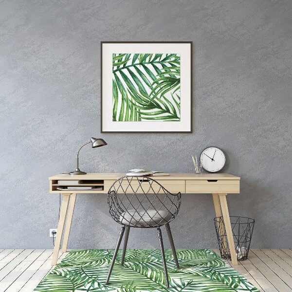 Tapis fauteuil bureau do biura Feuilles exotiques