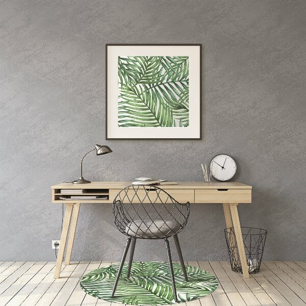 Tapis fauteuil bureau do biura Feuilles exotiques