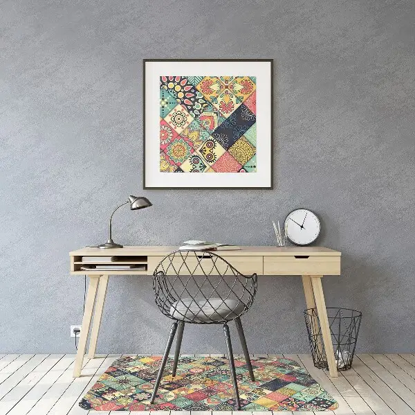 Tapis protège sol Mosaïque ethnique