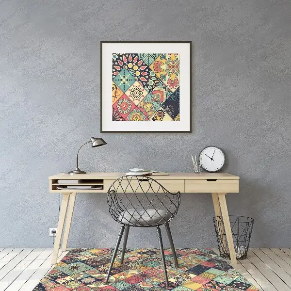 Tapis protège sol Mosaïque ethnique