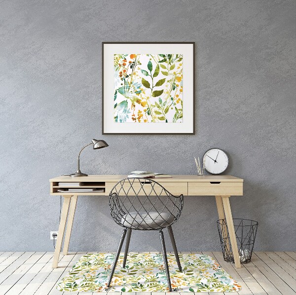 Tapis bureau Fleurs boho