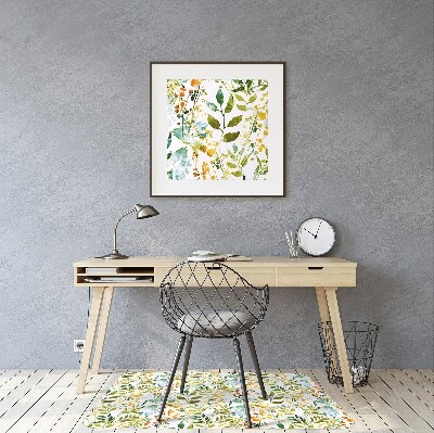 Tapis bureau Fleurs boho