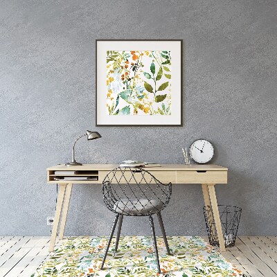 Tapis bureau Fleurs boho