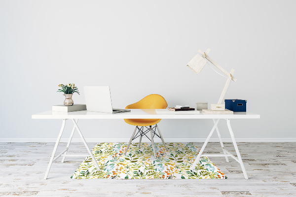 Tapis bureau Fleurs boho