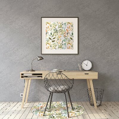 Tapis bureau Fleurs boho