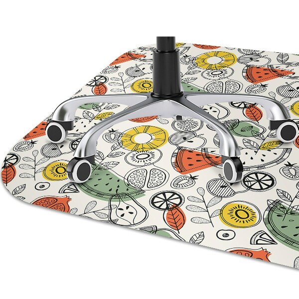 Tapis pour chaise de bureau Contours de fruits