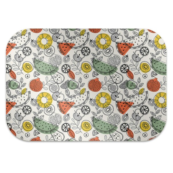 Tapis pour chaise de bureau Contours de fruits