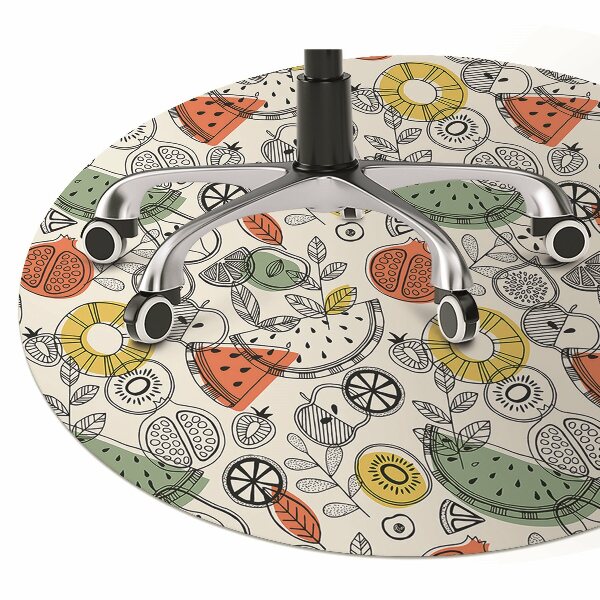 Tapis pour chaise de bureau Contours de fruits