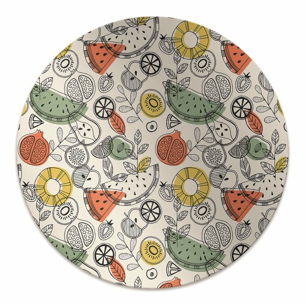 Tapis pour chaise de bureau Contours de fruits