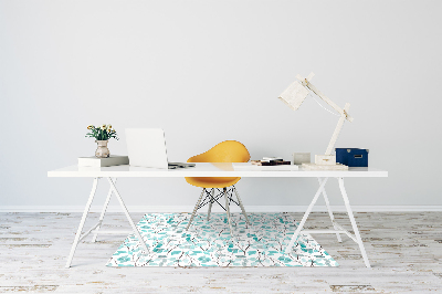 Tapis de chaise de bureau Feuilles d'aquarelle