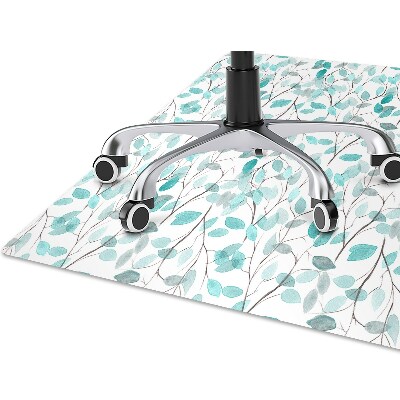 Tapis de chaise de bureau Feuilles d'aquarelle