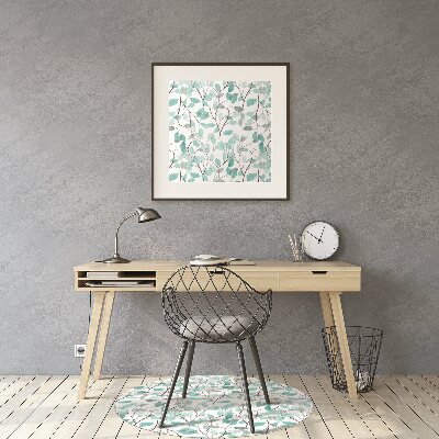 Tapis de chaise de bureau Feuilles d'aquarelle