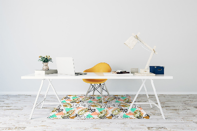 Tapis de chaise de bureau Points et feuilles