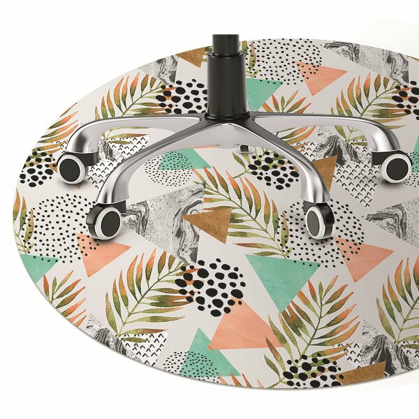 Tapis de chaise de bureau Points et feuilles