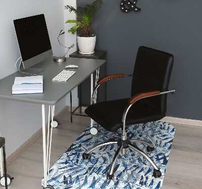 Tapis fauteuil bureau do biura Feuilles tropicales