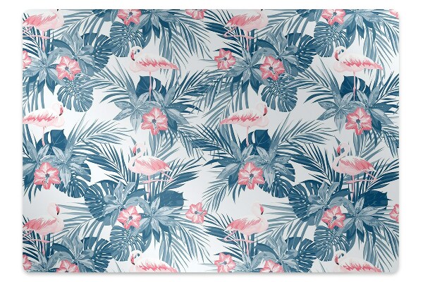 Tapis protège sol Flamingos et taches