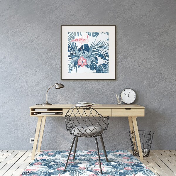 Tapis protège sol Flamingos et taches