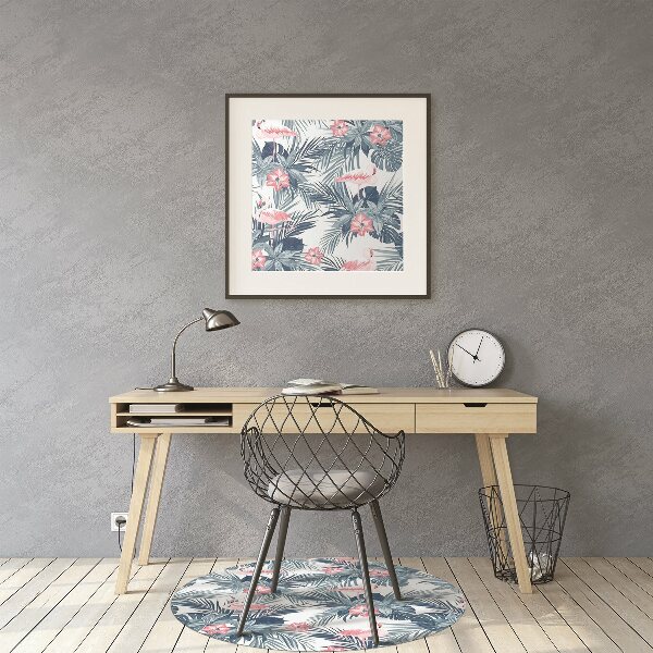 Tapis protège sol Flamingos et taches