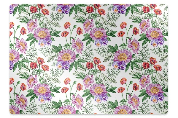 Tapis pour chaise de bureau Bouquet de pivoine