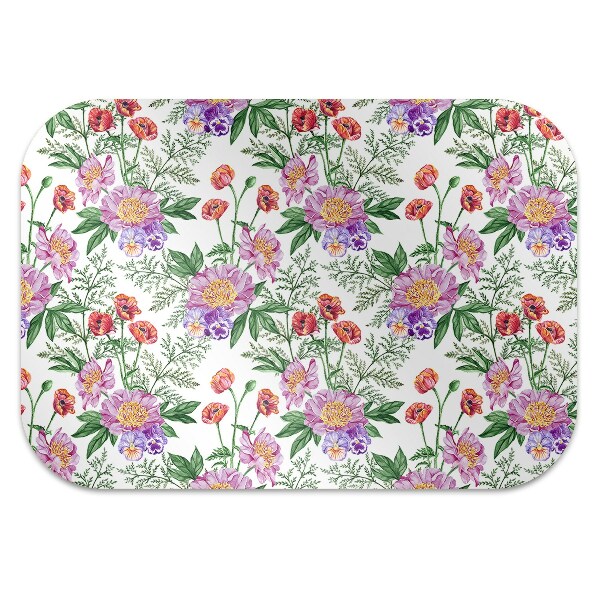 Tapis pour chaise de bureau Bouquet de pivoine