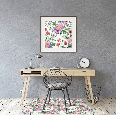 Tapis pour chaise de bureau Bouquet de pivoine