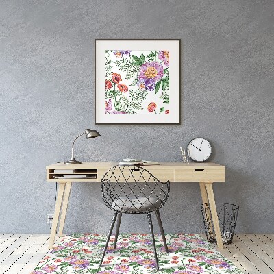 Tapis pour chaise de bureau Bouquet de pivoine