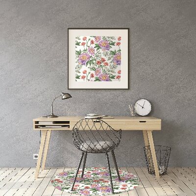 Tapis pour chaise de bureau Bouquet de pivoine