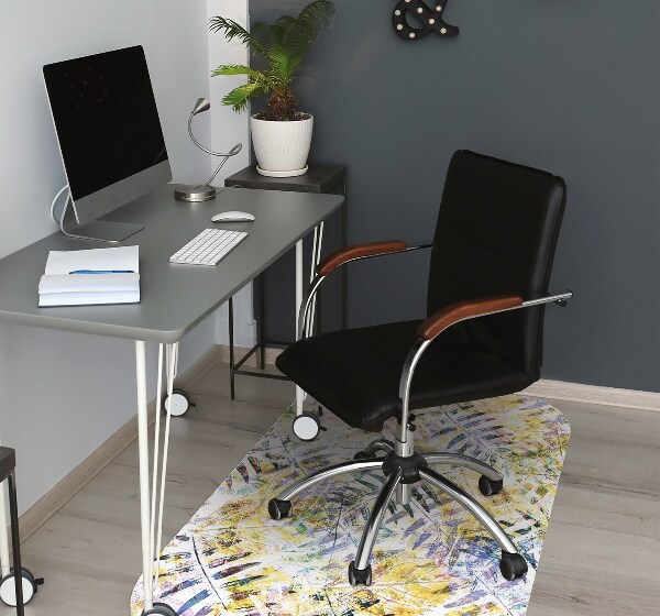Tapis de chaise feuilles d'or