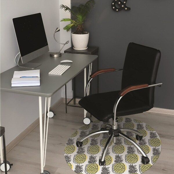 Tapis pour chaise de bureau Motif d'ananas