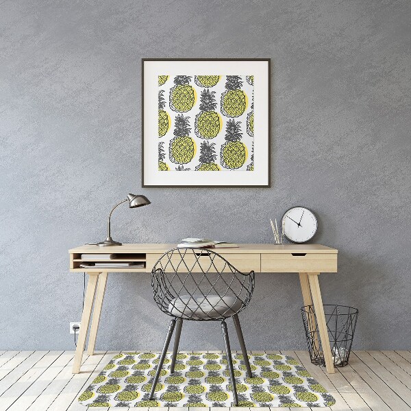 Tapis pour chaise de bureau Motif d'ananas