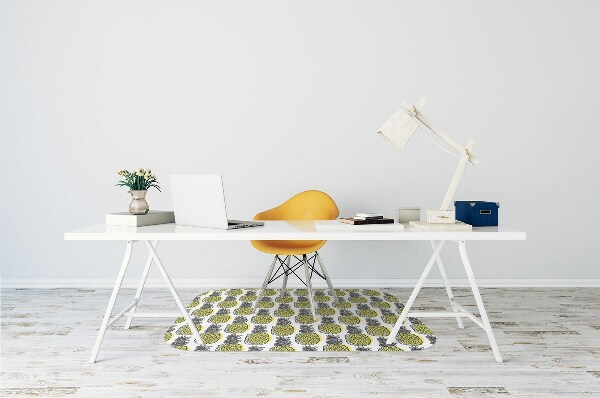 Tapis pour chaise de bureau Motif d'ananas